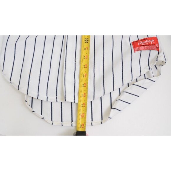 VTG 90s NEW YORK YANKEES Adult 42 Rawlings Authentic MLB Jersey Made USA - Picture 9 of 13